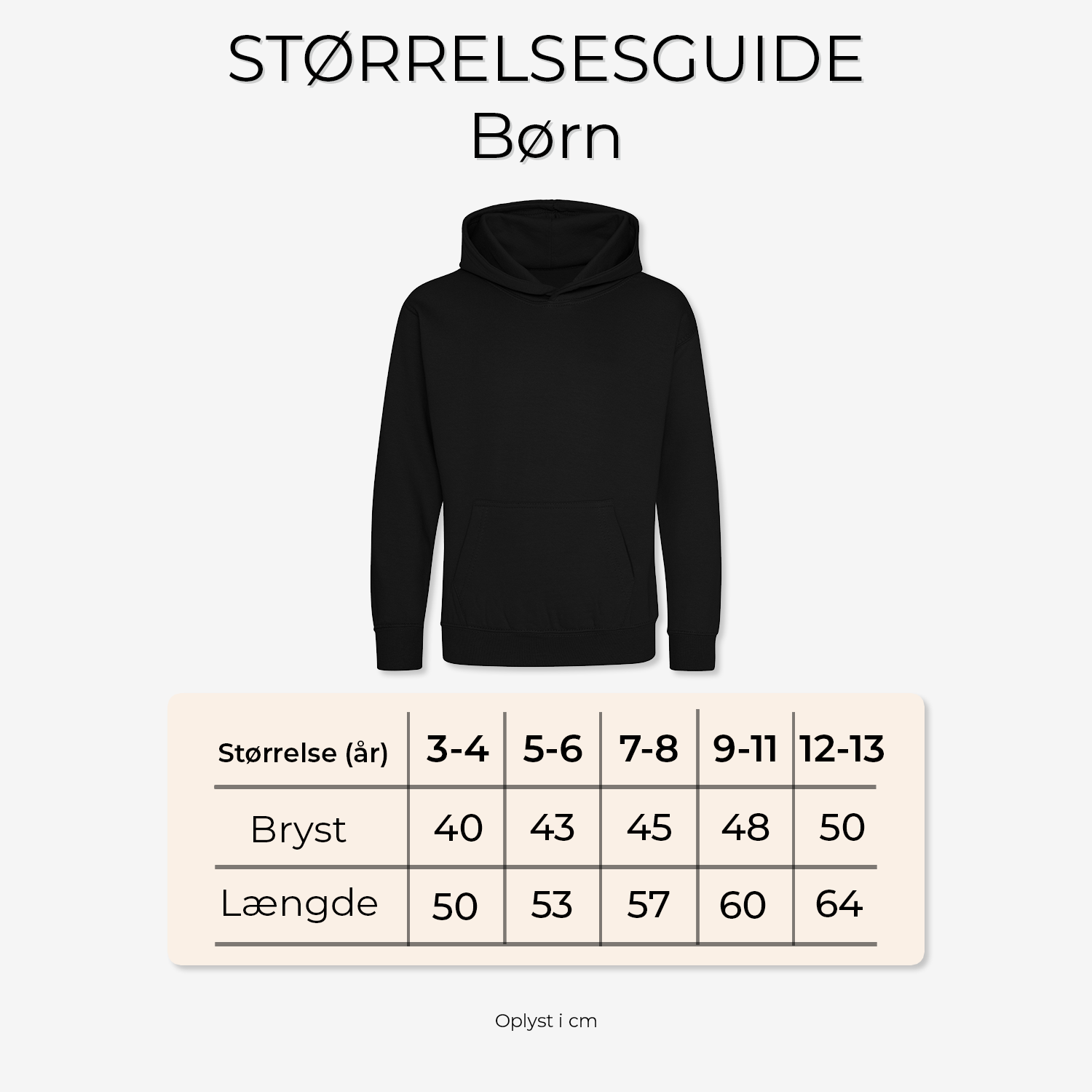 Din Tekst - Hoodie Børn