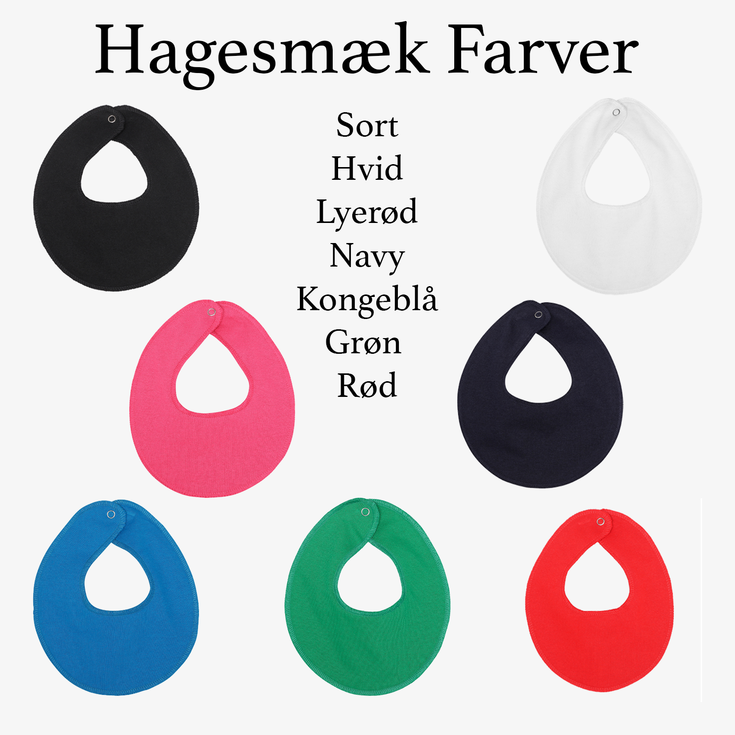 Din tekst - Rund Baby Hagesmæk